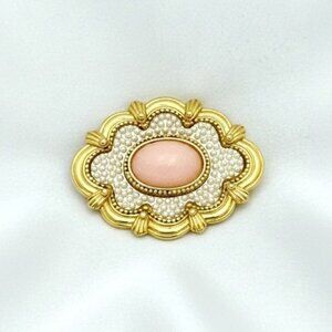 Vintage 1980s Avon Victorian Spring Goldtone Brooch
